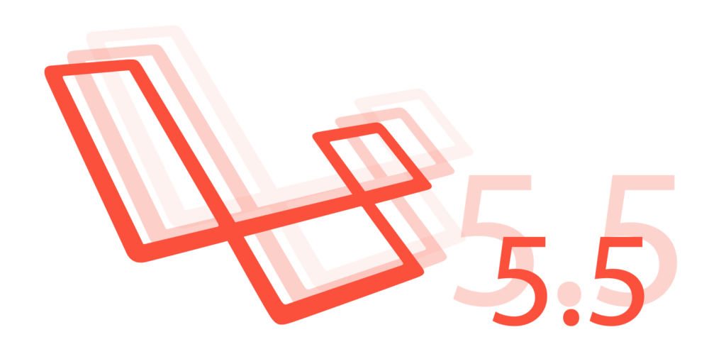 Laravel Logo with 5.5 juxtaposed
