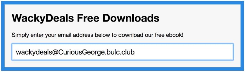 signing up for a free download