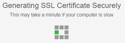 Generating and SSL certificate
