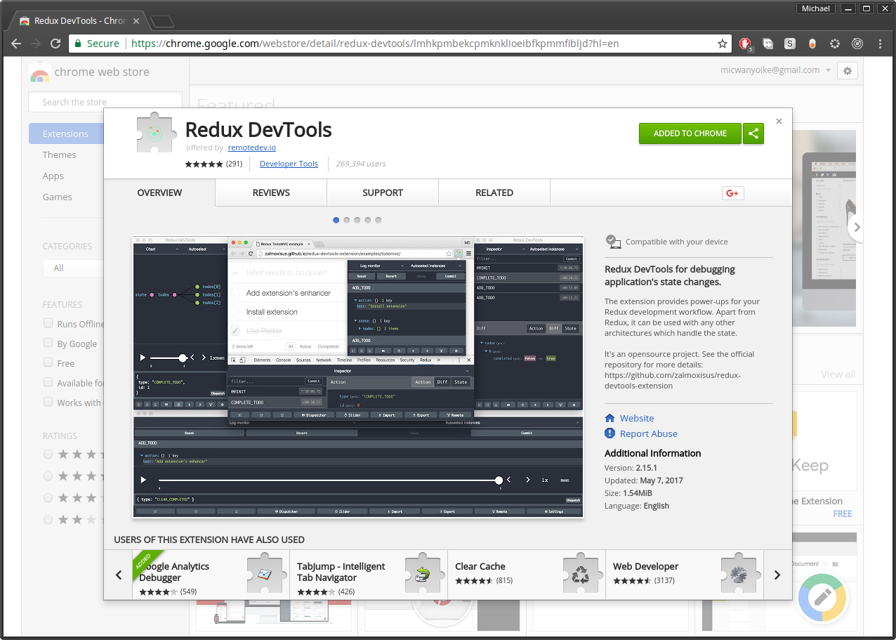 Redux DevTools Chrome Extensions