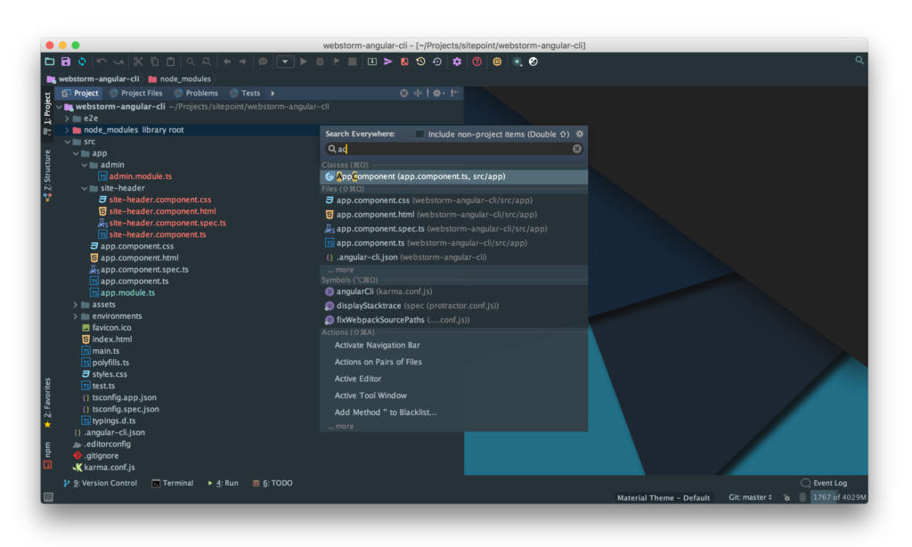 webstorm angular 2