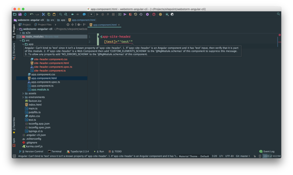 webstorm angular 2 import