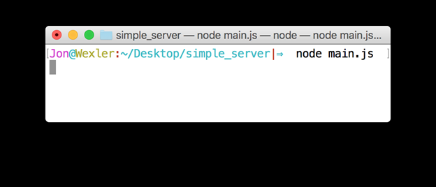 Running a basic Node.js server