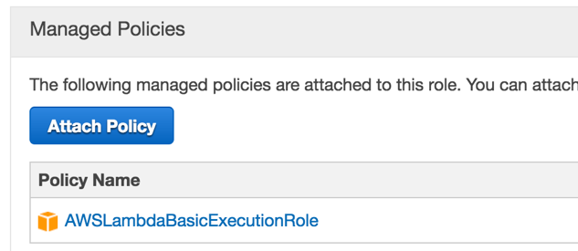 AWS Lambda Basic Execution Role