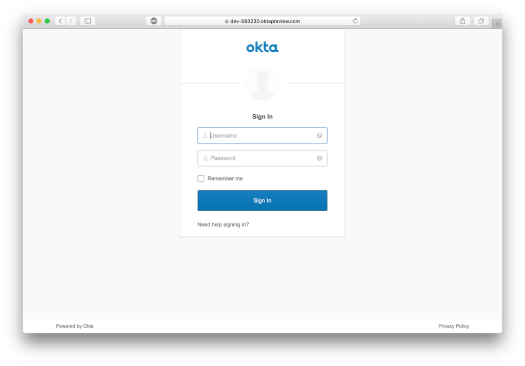 Okta Sign-In