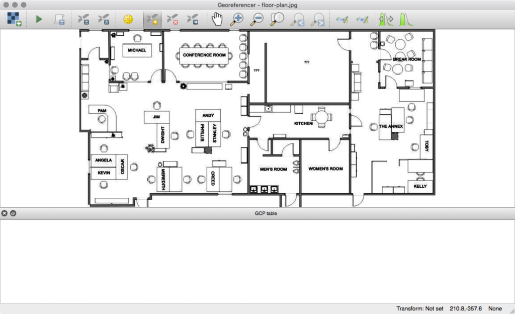 Working with the floor plan