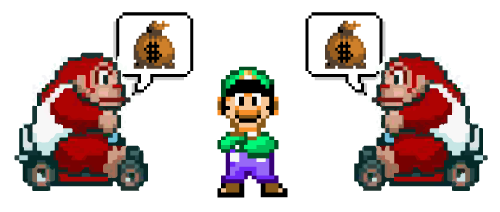 Luigi in debt