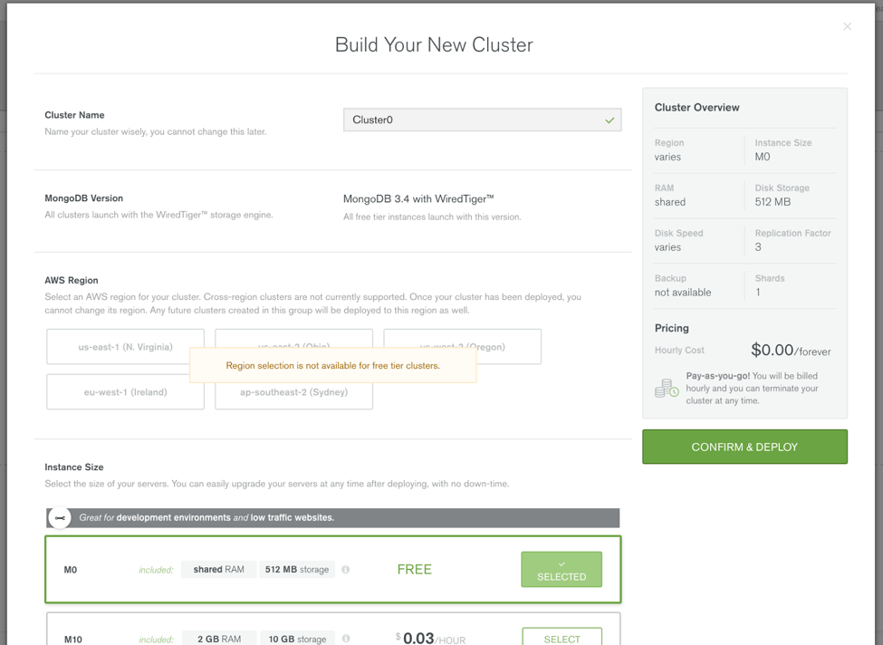 Build your new cluster