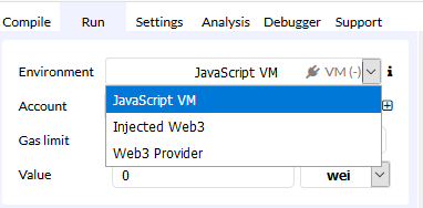 Selecting the JavaScript VM