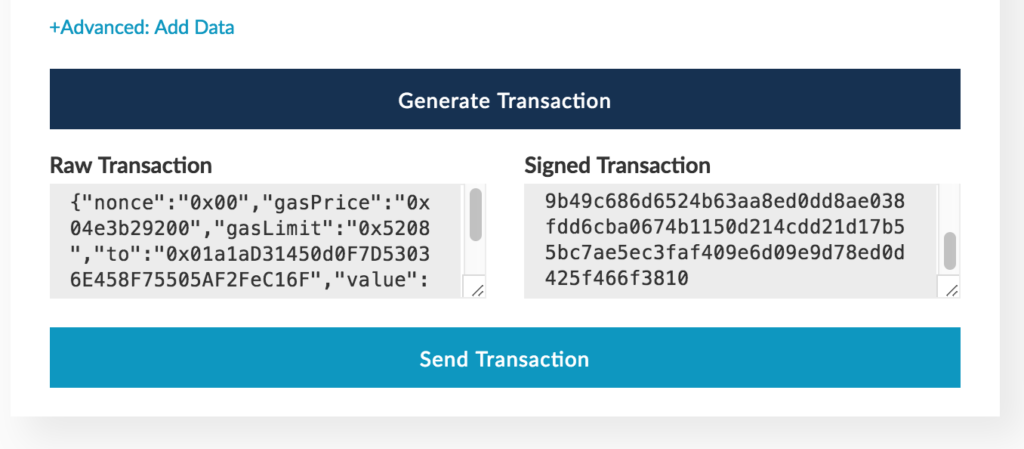 Generated transaction