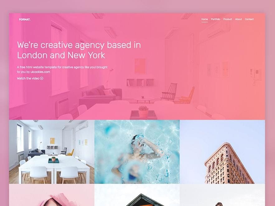 Format – Free Bootstrap Template for Portfolios