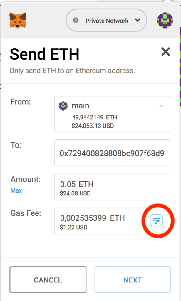 Sending ether to the DAO