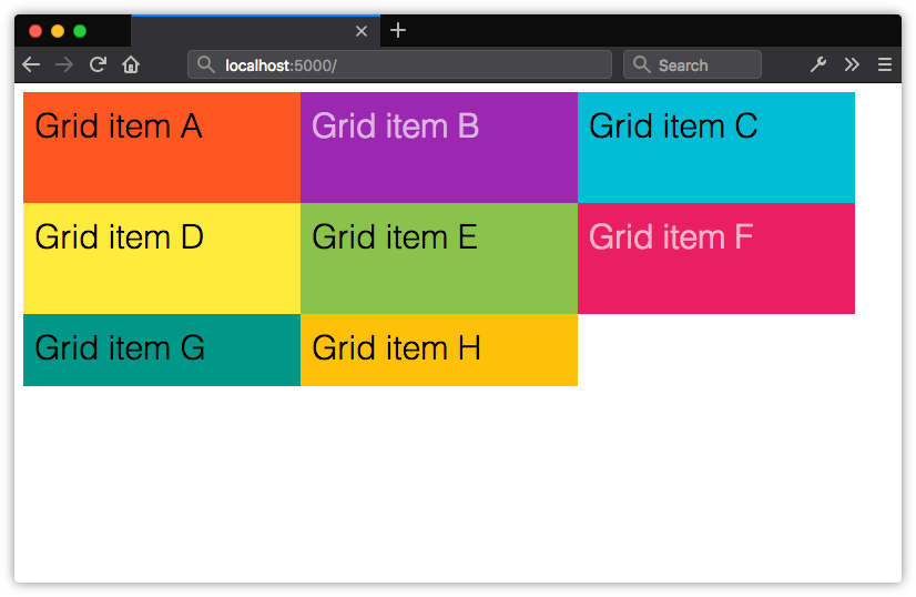When grid items exceed the number of explicitly defined cells, the remaining items are arranged in an implicit grid