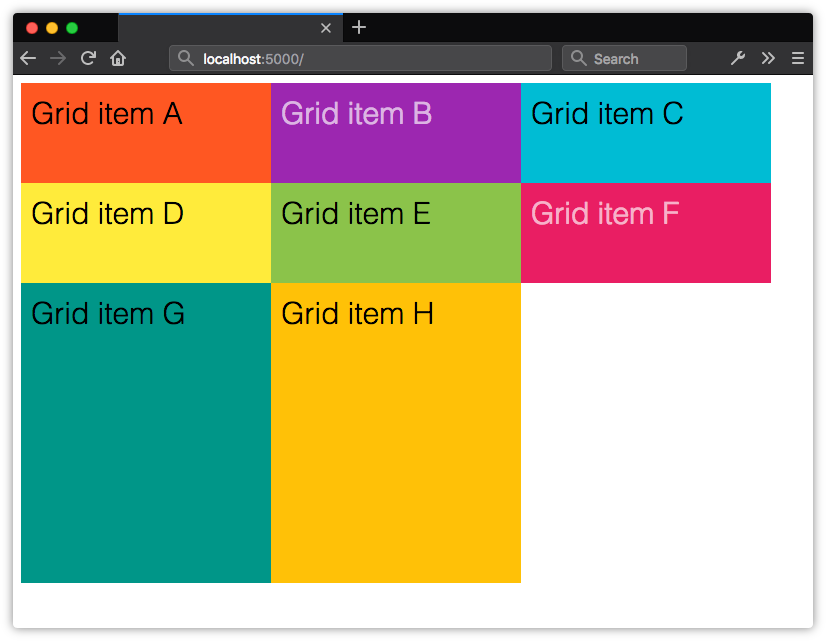 Implicit grid rows expand to fill the available height of the container
