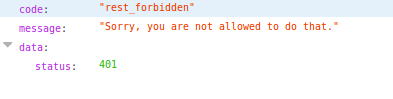 A rest_forbidden error