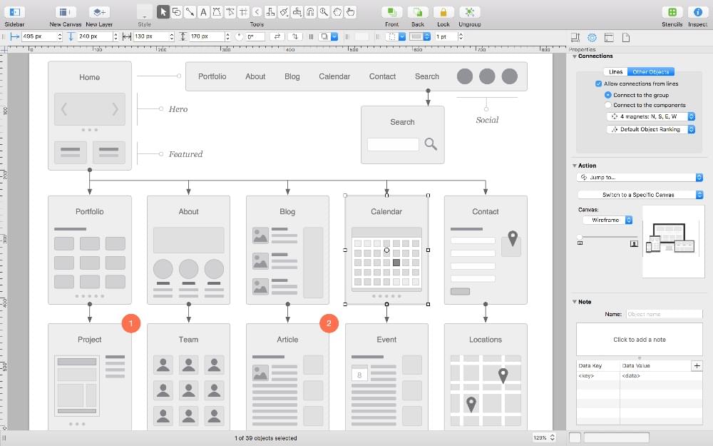 omnigraffle wireframe