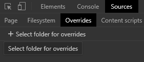 Browser DevTools overrides