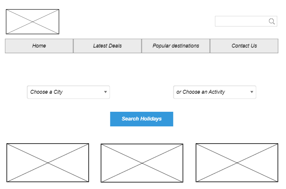 separate dropdowns for chosing a city and choosing an activity