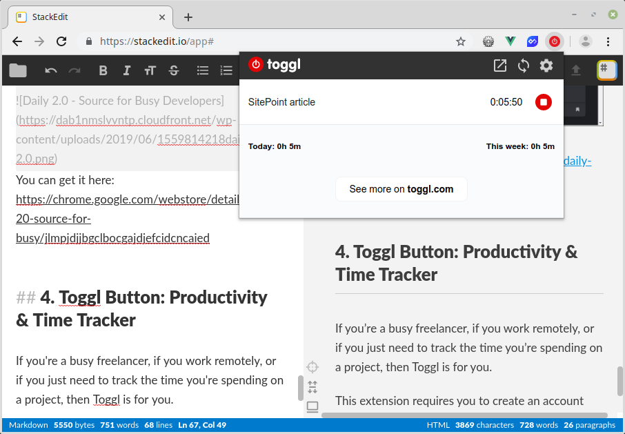 Toggl Button: Productivity & Time Tracker