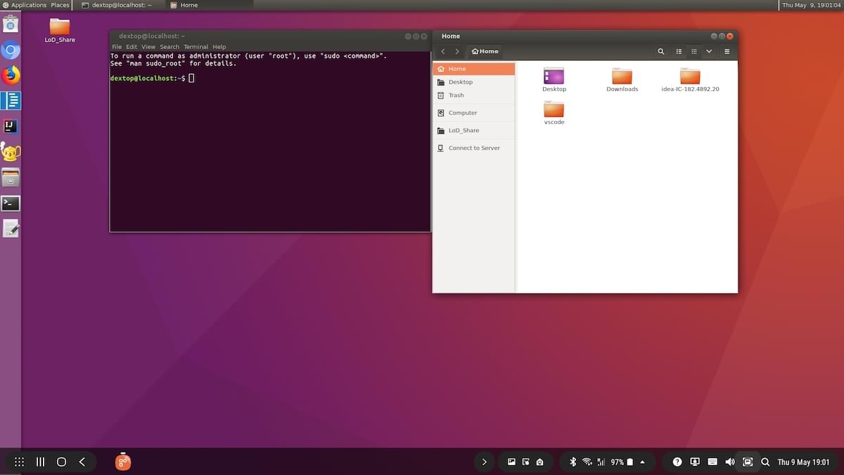 Ubuntu Environment on Samsung Dex