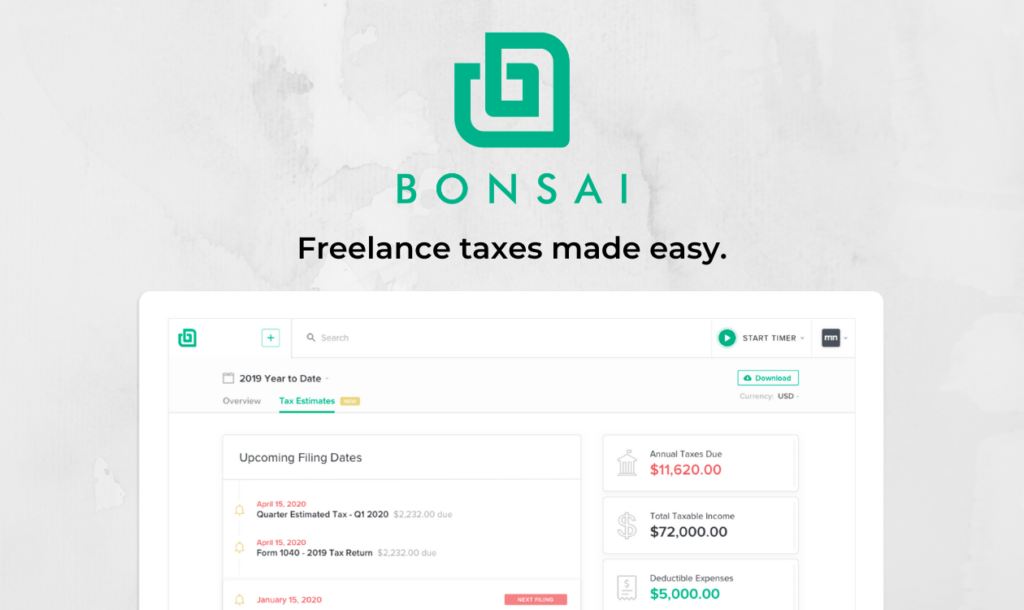 Bonsai Freelance Taxes