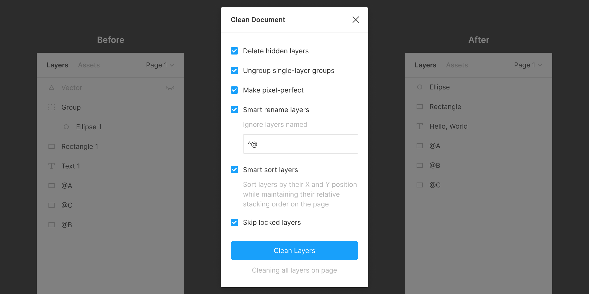 Plugins de Figma Documento limpio