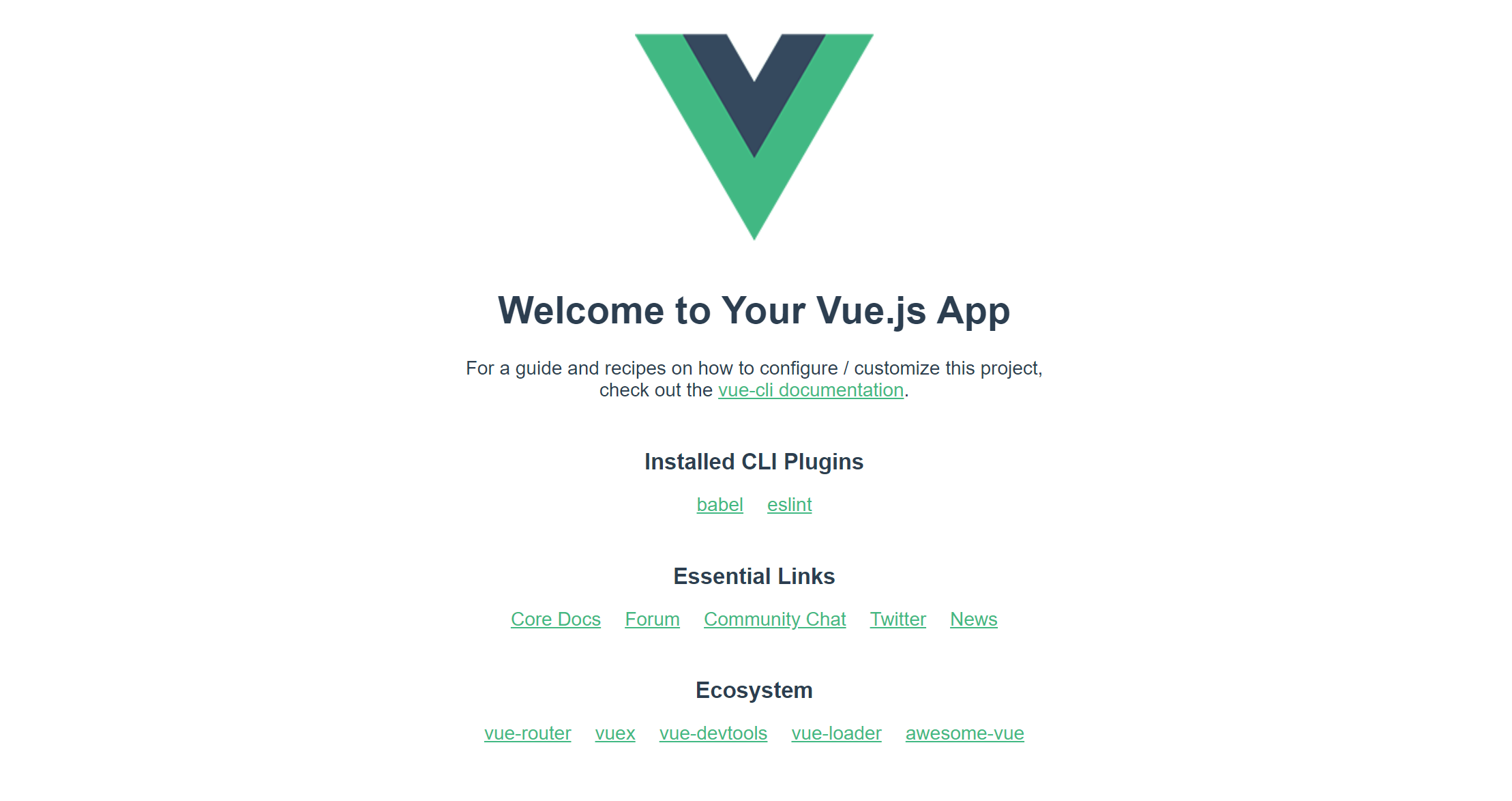 Your new Vue installation is ready
