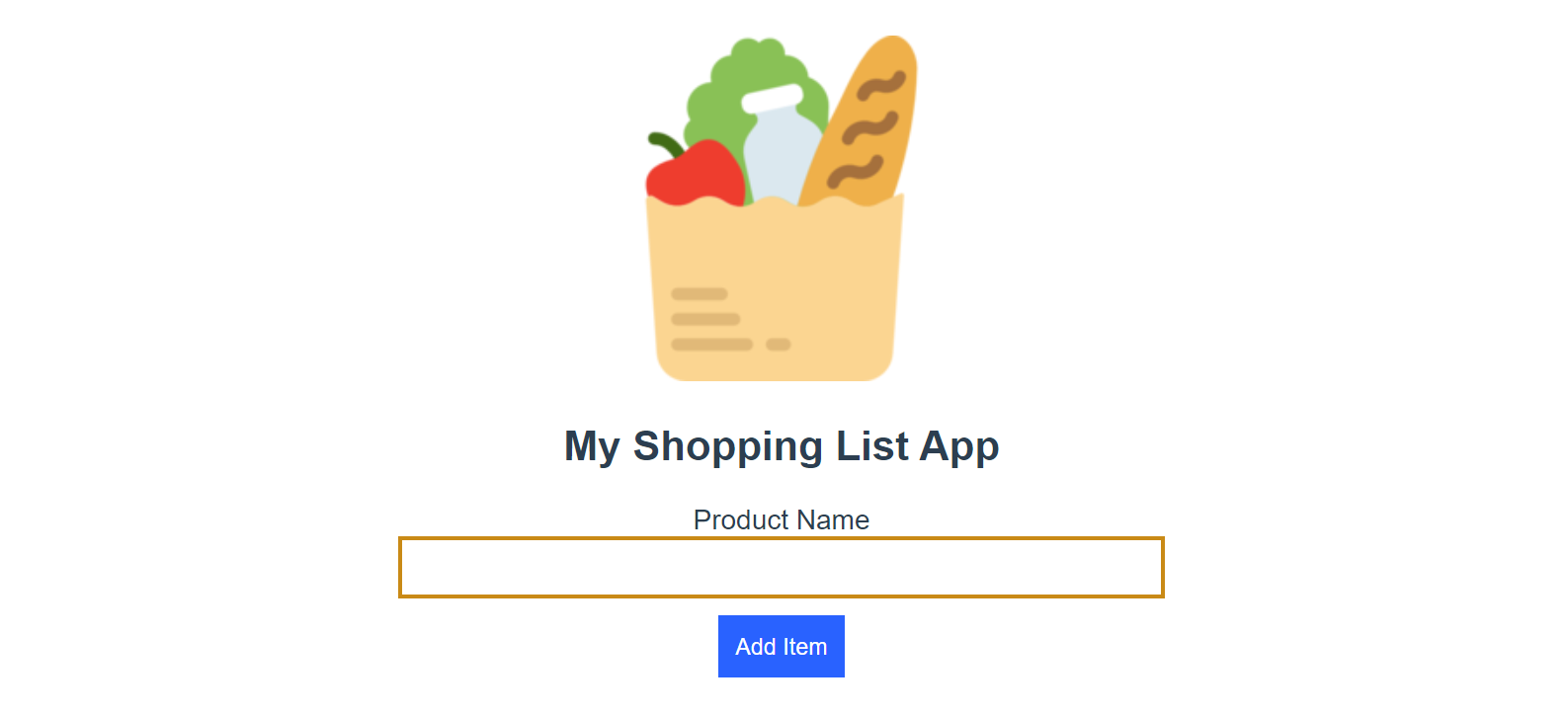 The shopping app ready to go