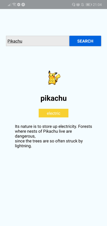Pokémon Search App