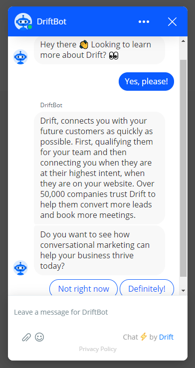 the drift chatbot