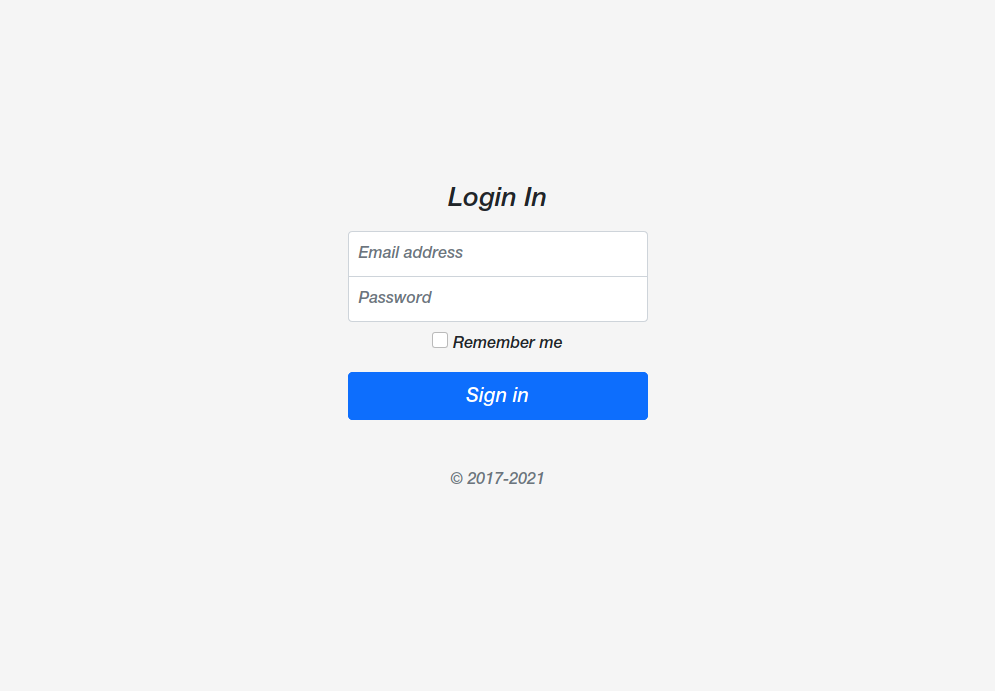 Sample login form using HTML and JavaScript