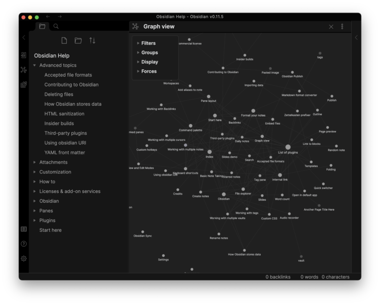 obsidian for notes