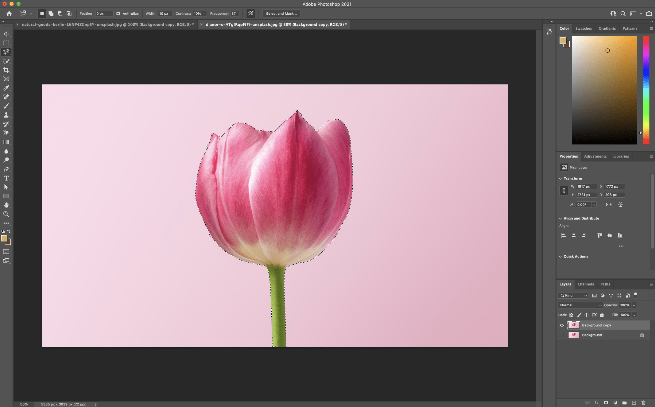 remove background in photoshop cc