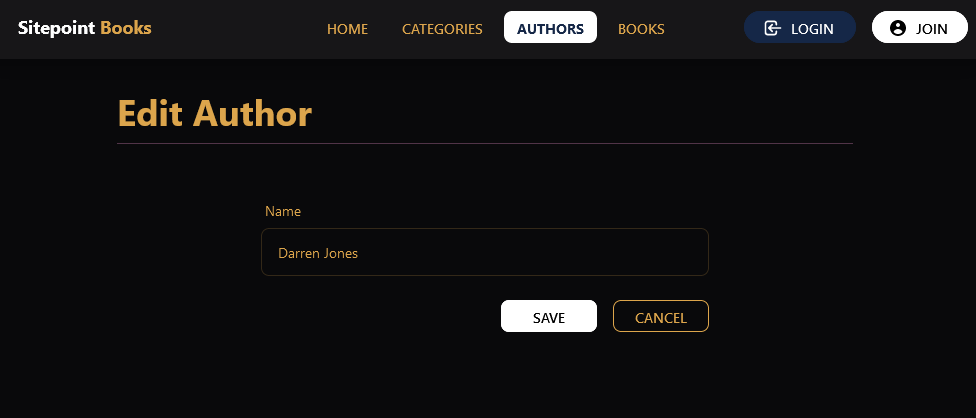app author form