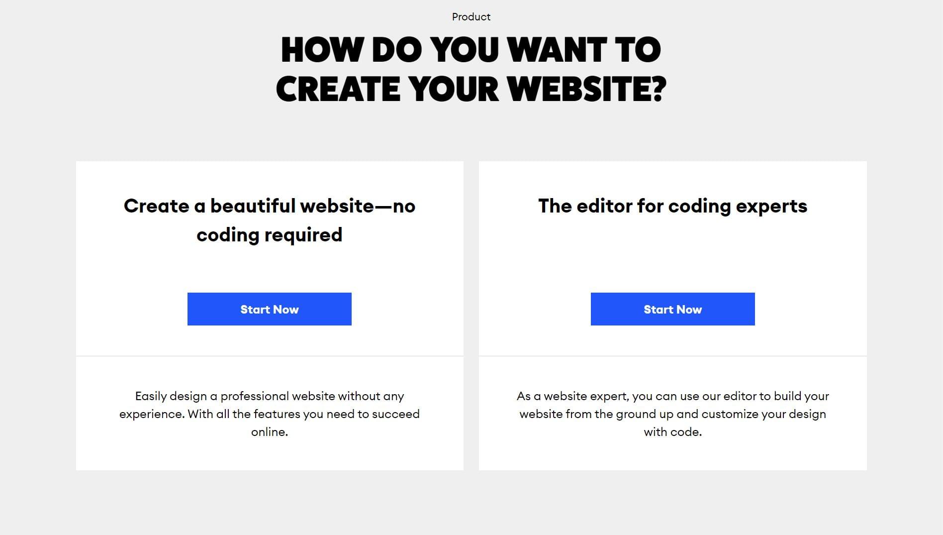 How do you want to create your website?