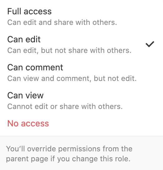 sharing permissions