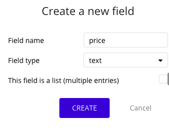 Create new price field