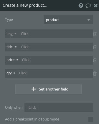 Product fields