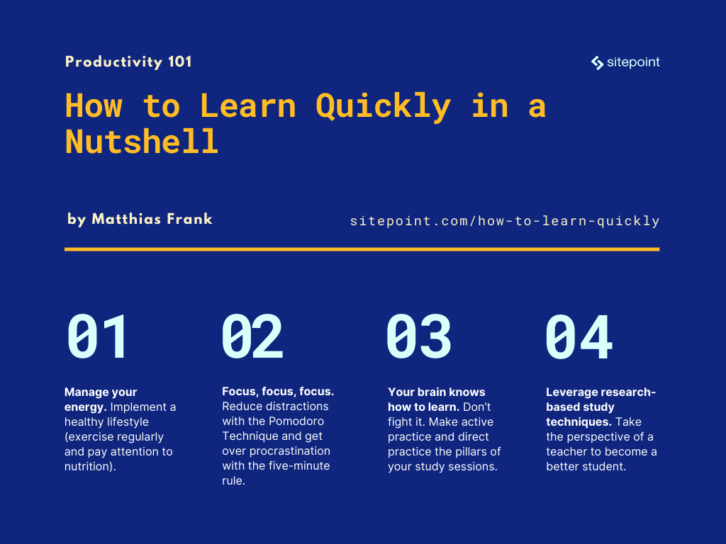 How To Learn Quickly 10 Proven Ways To Master Any Skill — Sitepoint