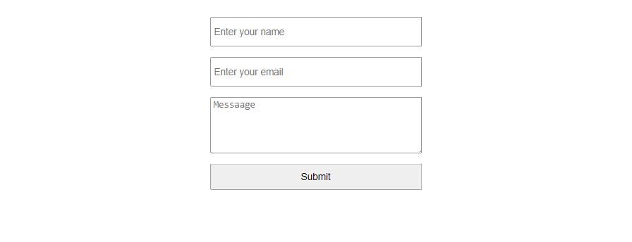 A simple contact form made with React