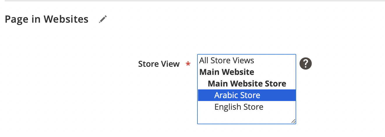 Choose New Store View