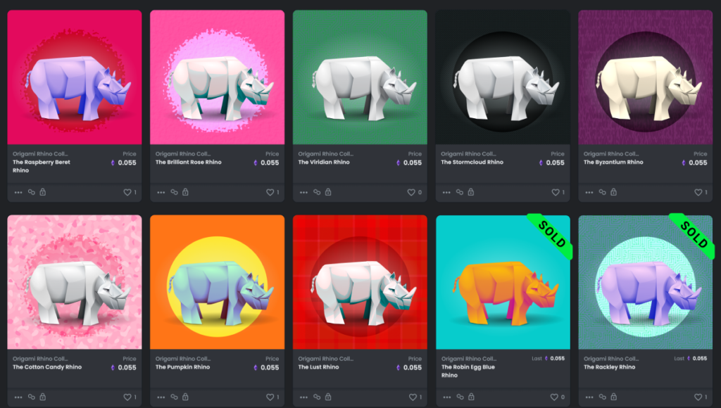 SitePoint Origami Rhino NFT Drop #2 &#8211; Electric Boogaloo