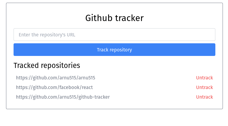 Tracked repositories are accurate now