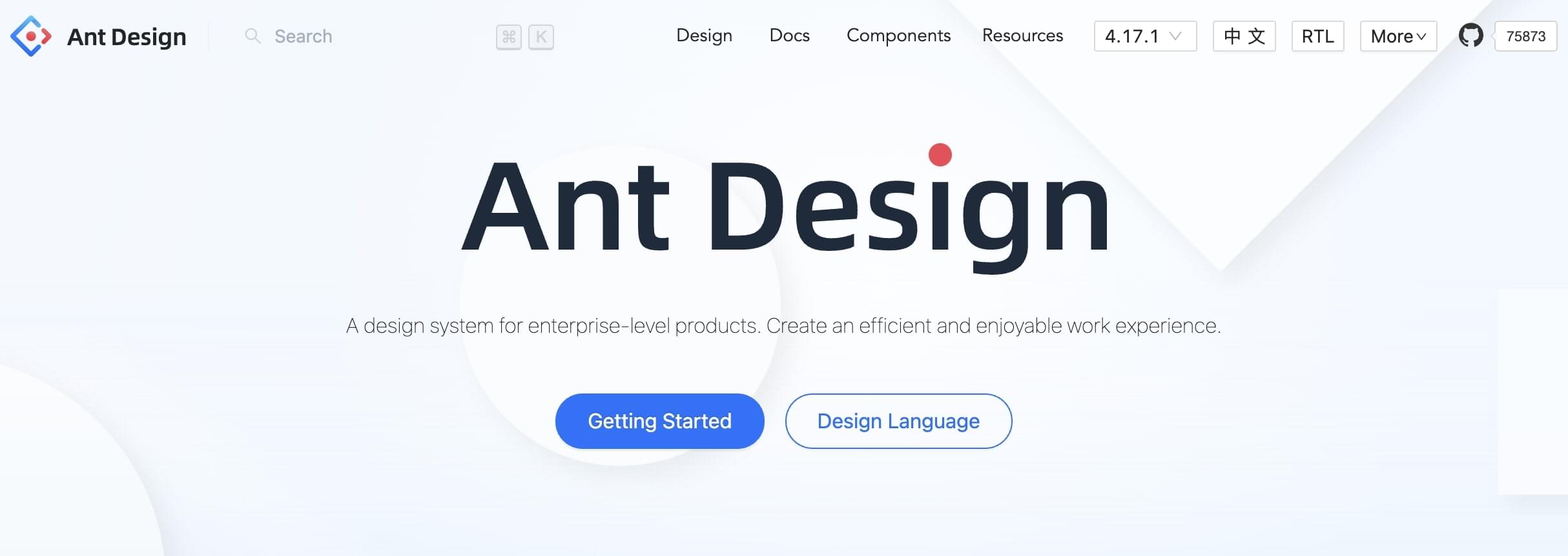 Ant Design React component library