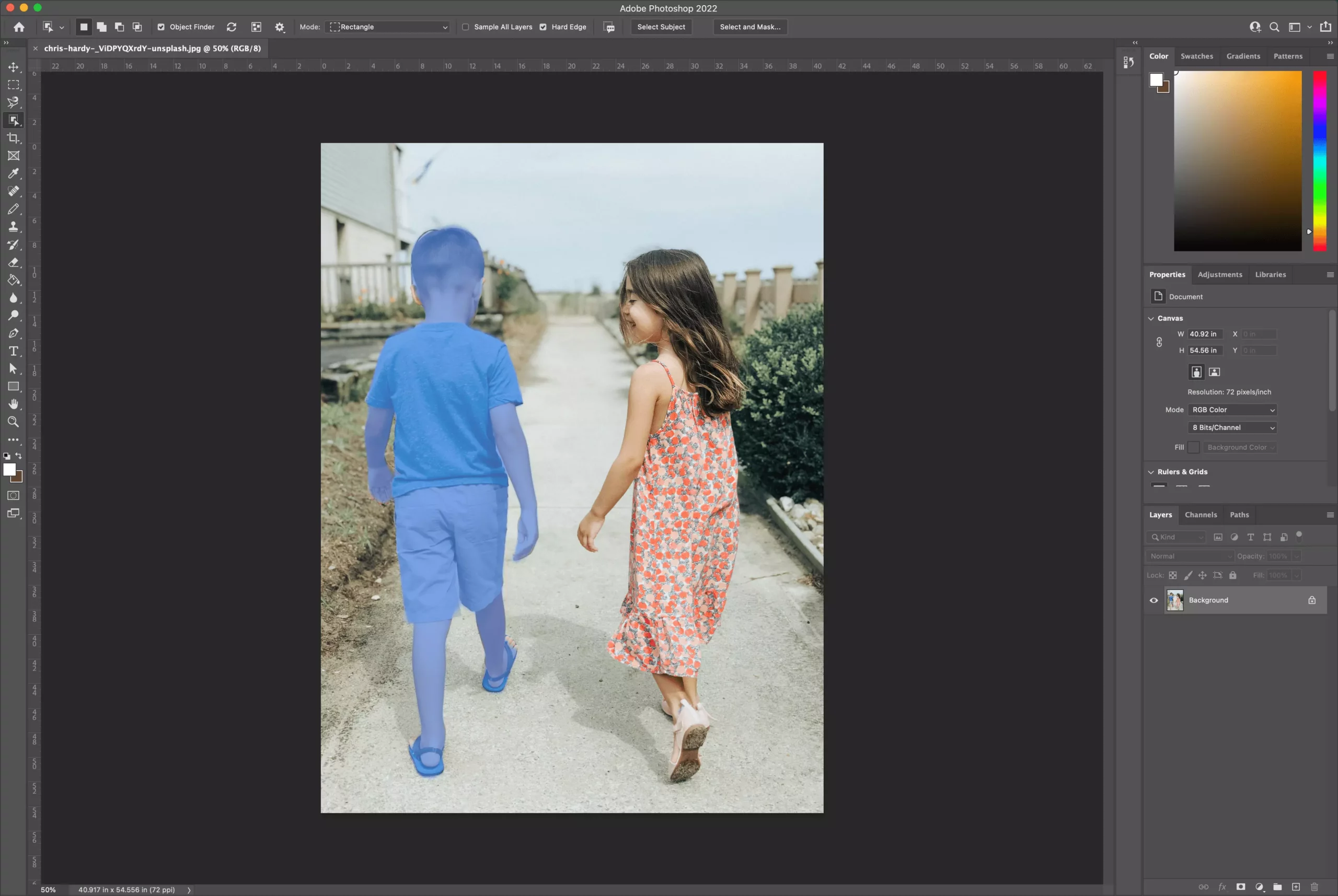 Remove a background in Photoshop using the new Object Selection tool