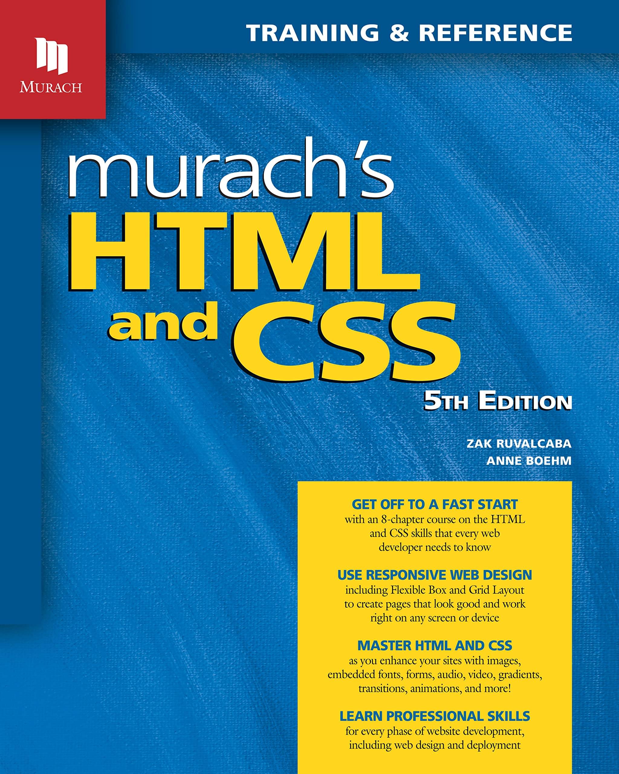 Murach's HTML5 and CSS3 - cover image
