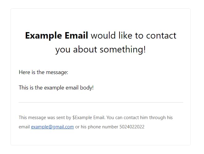Our basic email template
