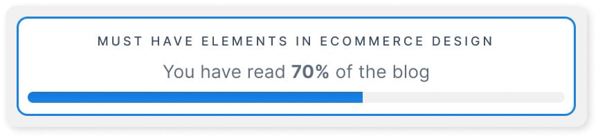 Progress bar showing You have read 70% of the blog