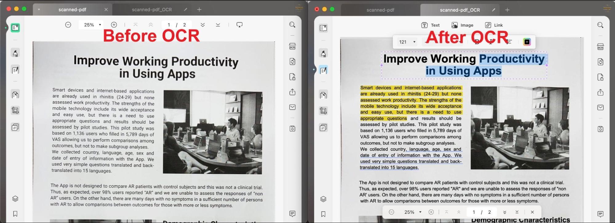 Extract images and text with AI-powered OCR