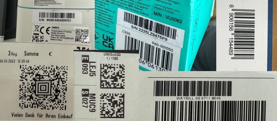 Barcodes on everyday items